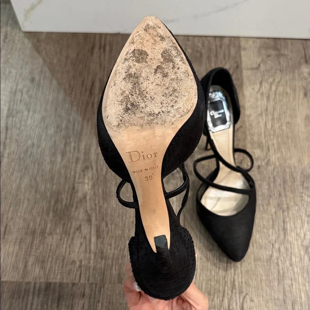 Dior Black Strappy Heels - Picture 6 of 9